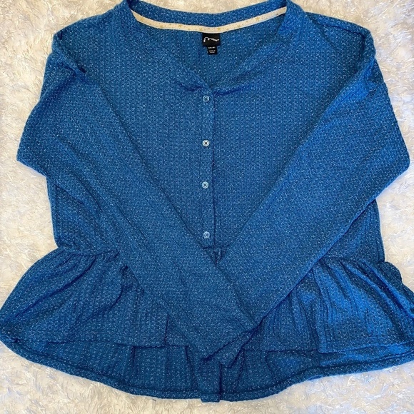 Art Class girls size XXL 18 beautiful shimmer top blue/green - Picture 1 of 4